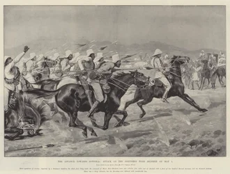 Der Vormarsch nach Dongola, Angriff auf die Derwische bei Akasheh am 1. Mai